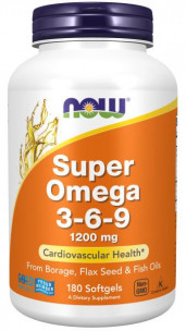 NOW Super Omega-3-6-9 1200 мг, 180 капс