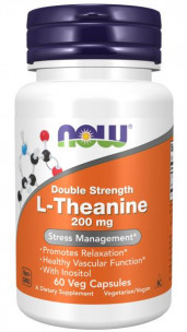NOW L-Theanine 200 мг, 60 капс