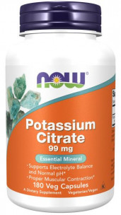NOW Potassium Citrate, 180 капс