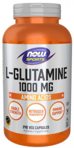 NOW L-Glutamine 1000mg, 240 вег.капс