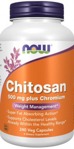 NOW Chitosan Plus 500 мг, 240 вег.капс
