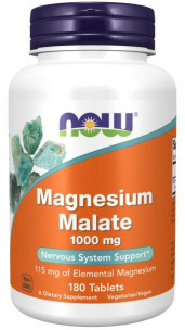 NOW Magnesium Malate 1000 мг, 180 таб