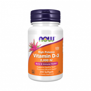 NOW Vitamin D-3 2000 IU, 240 капсул