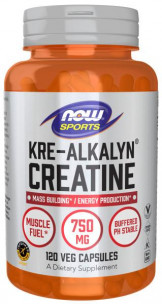 NOW Kre-Alkalyn Creatine 750 мг, 120 вег.капс