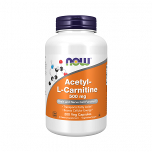 NOW Acetyl L-Carnitine 500 mg, 200 капсул