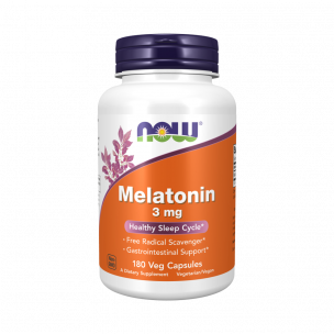 NOW Melatonin 3 mg, 180 капсул, 60 капсул