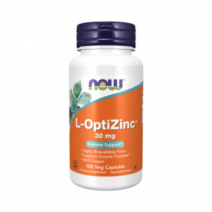 NOW L-OptiZinc 30 mg, 100 капсул