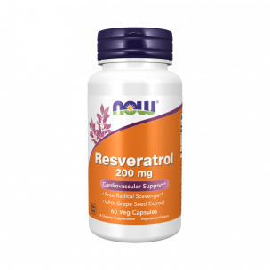 NOW Natural Resveratrol 200 mg, 60 капсул