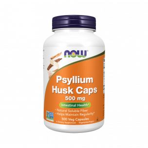 NOW Psyllium Husk Caps 500 мг, 500 капсул