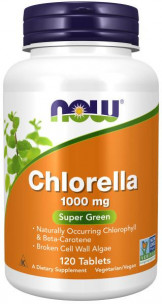 NOW Chlorella 1000 mg, 120 таблеток