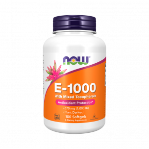NOW Vitamin E-1000 Mixed Tocopherols, 100 капсул