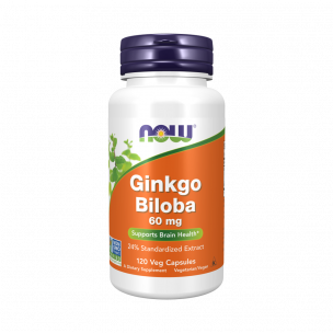 NOW Ginkgo Biloba 60 mg, 120 капсул