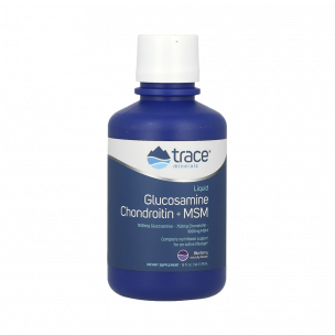 Trace Minerals Liquid Glucosamine Chondroitin + MSM, 473 мл