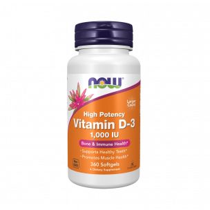 NOW Vitamin D-3 1000 IU, 360 капсул