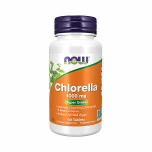 NOW Chlorella 1000 mg, 60 таблеток