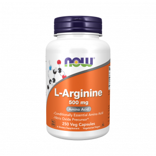 NOW L-Arginine 500 mg, 250 капсул