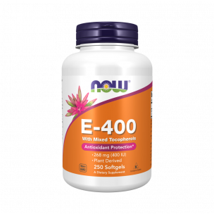 NOW Vitamin E-400 With Mixed Tocopherols, 250 капсул
