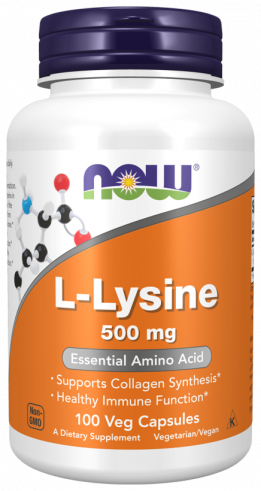 NOW L-Lysine 500 mg, L-Лизин 500 мг