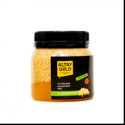 Altay Gold Мед алтайский акациевый с кунжутом, 250 гр