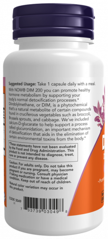 NOW Дииндолилметан 200, 90 капсул