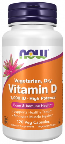 NOW High Potency Vitamin D-3 1000 IU, Высокоэффективный витамин Д-3 1000 МЕ, 120 капсул