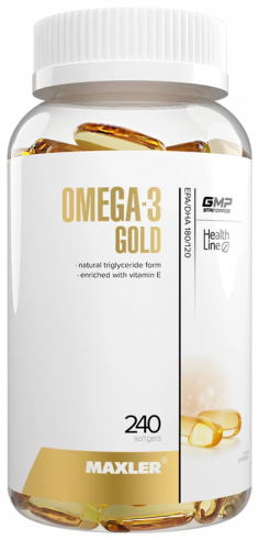 Maxler Omega-3 Gold, 240 капсул
