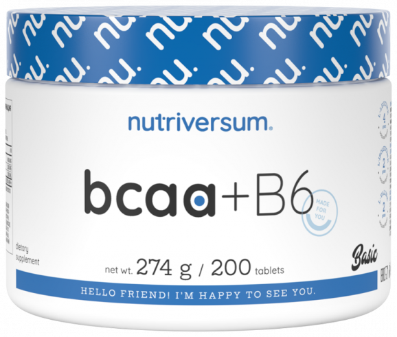 Nutriversum BCAA + B6, БЦАА + B6, 200 таблеток