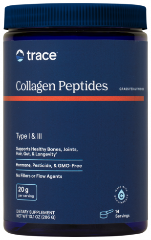 Trace Minerals RadLive Collagen Peptides type I &amp; III + Ascorbate vitamin C + ionic trace minerals, РадЛив Пептиды Коллагена 1 и 3 типа + Аскорбат витамина С + иониз, 286 грамм