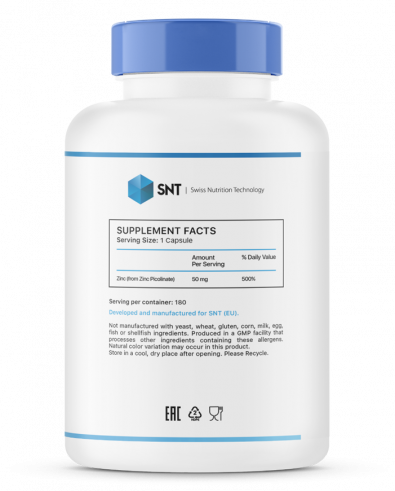 SNT Zinc Picolinate 50 mg, 180 капсул