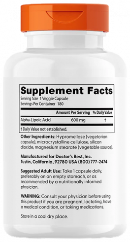Doctor's Best Alpha-Lipoic Acid, Альфа-Липоевая кислота