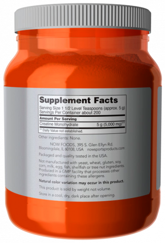 NOW Creatine Monohydrate Powder
