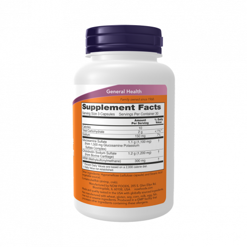 NOW Glucosamine &amp; Chondroitin with MSM, 90 капсул