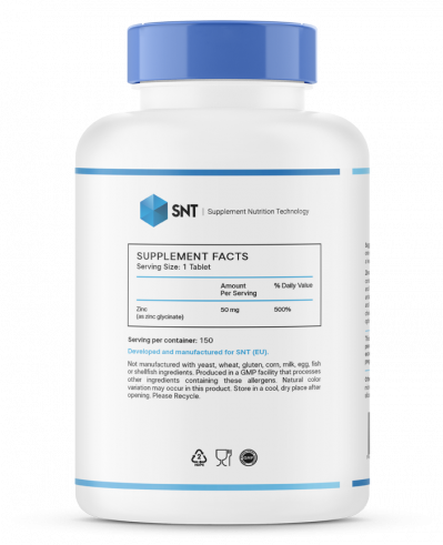 SNT Zinc Glycinate, Глицинат цинка, 150 таблеток