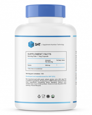 SNT Taurine, Таурин, 180 капсул