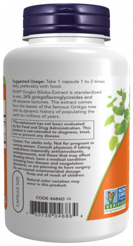 NOW Ginkgo Biloba 60 mg NOW Ginkgo Biloba 60 mg
