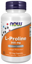 NOW Proline 500 mg, Пролин 500 мг, 120 капсул