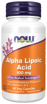 NOW Alpha Lipoic Acid 100 mg, Альфа-липоевая кислота 100 мг, 60 капсул