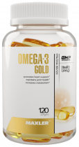 Maxler Omega-3 Gold, Омега-3 Голд, 120 капсул