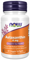 NOW Astaxanthin, Астаксантин, 60 капсул