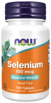 NOW Selenium 100 mcg, Селен 100 мкг, 100 таблеток