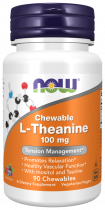 NOW L-Theanine 100 mg, L-Теанин 100 мг, 90 таблеток