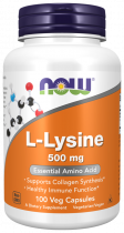 NOW L-Lysine 500 mg, L-Лизин 500 мг, 250 капсул