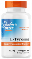 Doctor's Best Best L-Tyrosine, L-Тирозин, 120 капсул