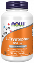 NOW L-Tryptophan 500 mg, L-Триптофан 500 мг, 120 капсул