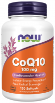NOW Co Q10, 100 mg, Кофермент Q10, 100 мг, 180 капсул