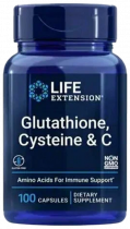 Life Extension Glutathione, Cysteine &amp; C, Глутатион, Цистеин &amp; С, 100 капсул