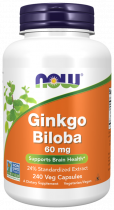 NOW Ginkgo Biloba, Гинкго Плюс, 240 капсул
