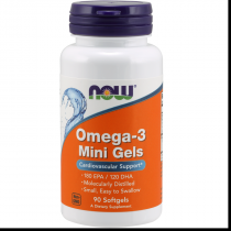 NOW Omega-3 Mini Gels, Омега-3 Мини капсулы